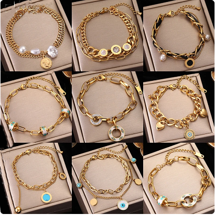 Pulseira Multilayer com Pingente