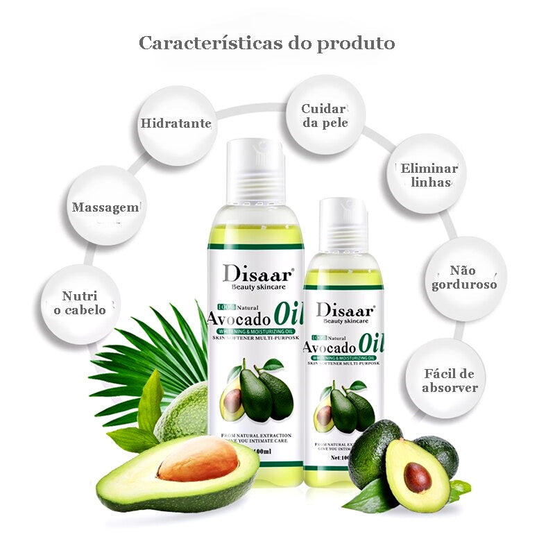 Hidratante Facial e Corporal de Abacate Orgânico - Lindas & Cia Shop