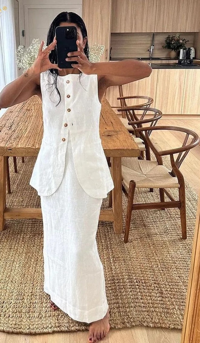 Conjunto com Top e Saia Longa