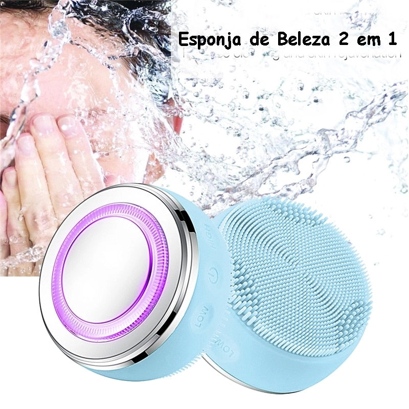 Escova de Limpeza Facial Elétrica Ultrassônica - Lindas & Cia Shop