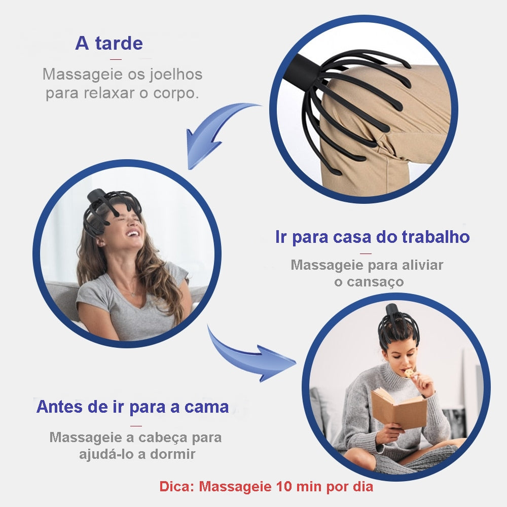 Massageador Elétrico para Couro Cabeludo