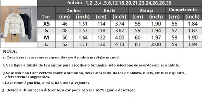 Jaqueta Acolchoada Puffer Térmica