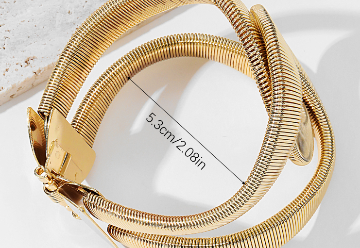 Bracelete Dourado com Strass