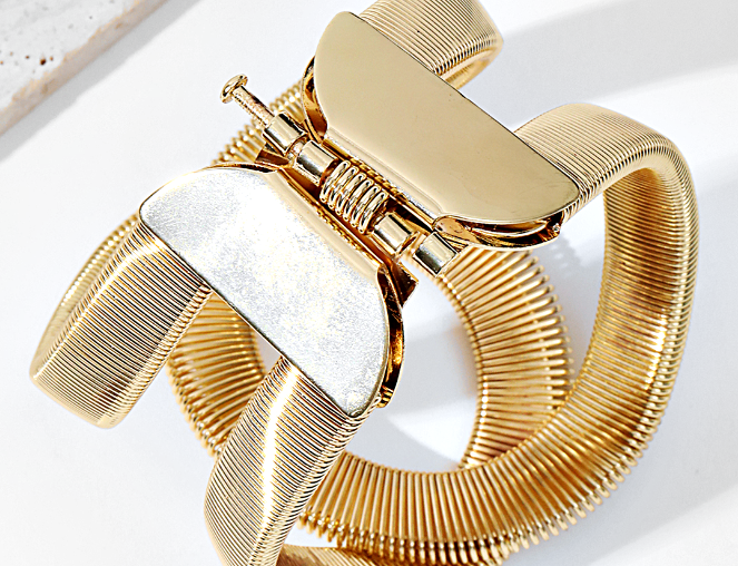 Bracelete Dourado com Strass