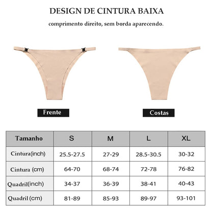 Kit de Calcinha em Seda sem Costura