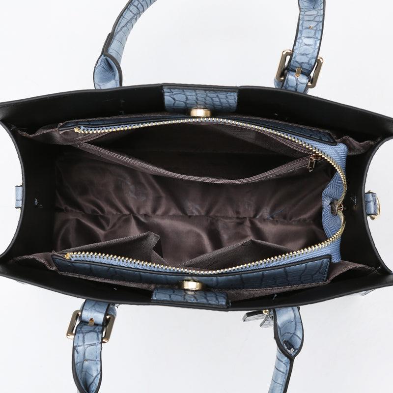 Bolsa de Couro com Estampa de Cobra. - Lindas & Cia Shop