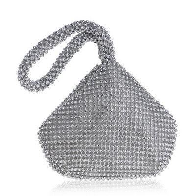 Bolsa Clutch de Luxo com Diamantes e Corrente. - Lindas & Cia Shop