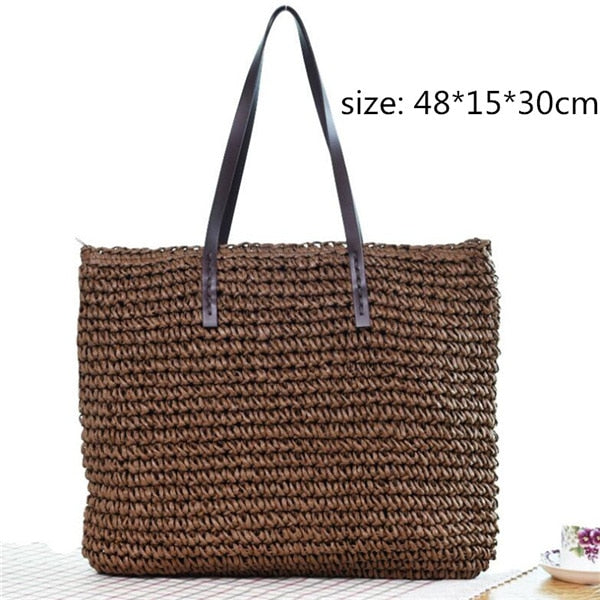 Bolsa de Palha Redonda Feita à Mão. - Lindas & Cia Shop