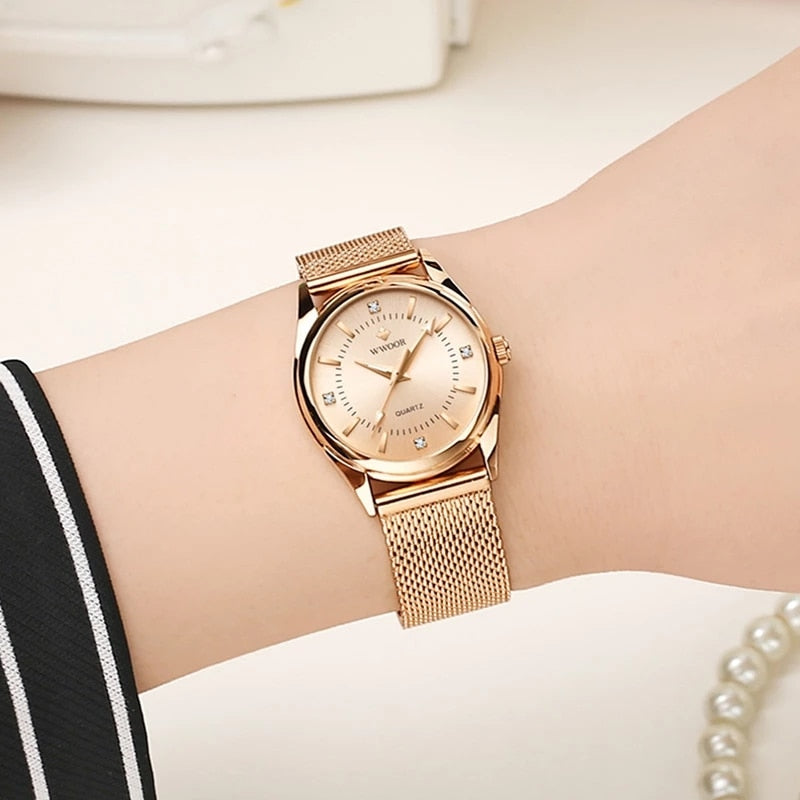 Relógio Feminino Luxo com Diamante - Lindas & Cia Shop