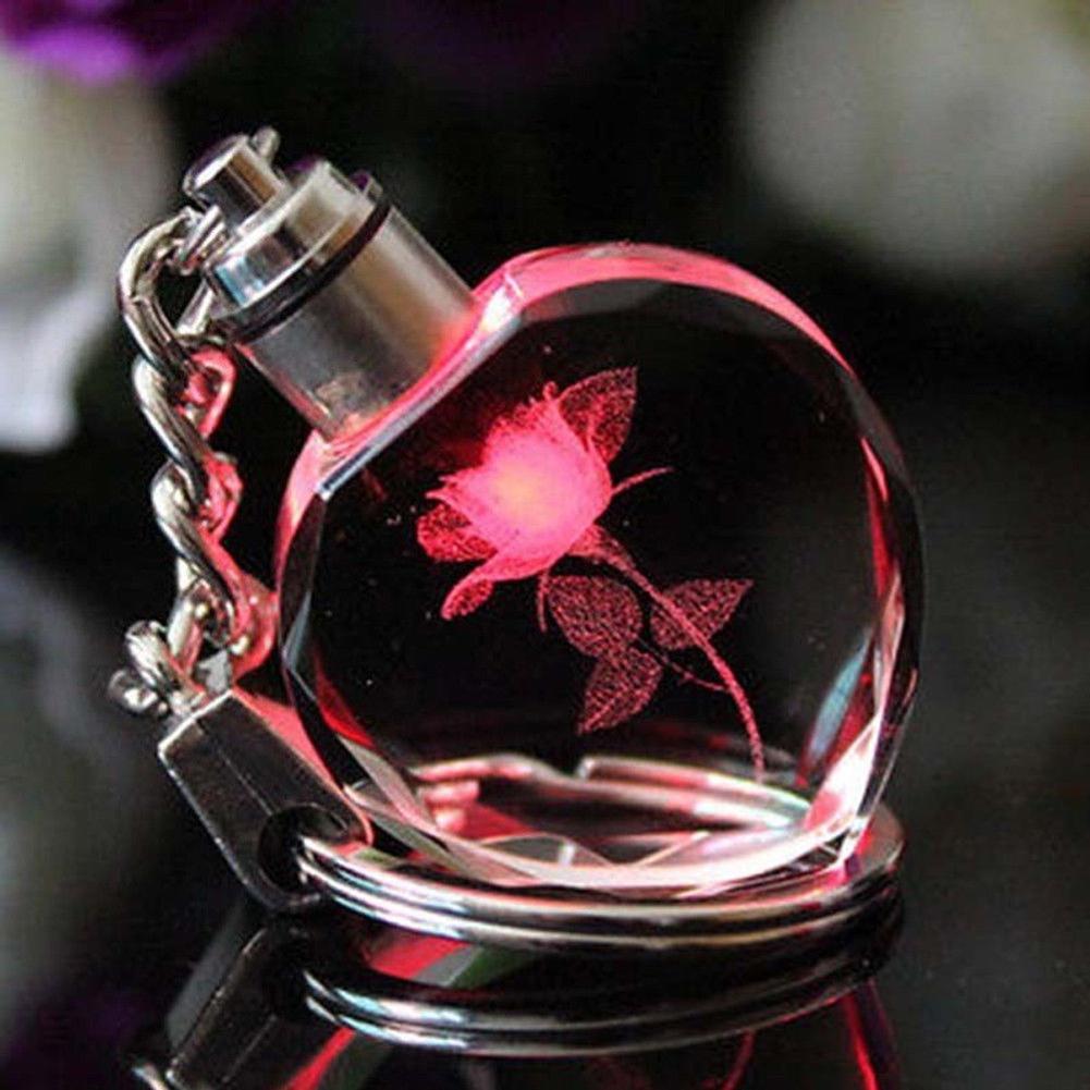 Chaveiro Led com Formato de Rosa. - Lindas & Cia Shop