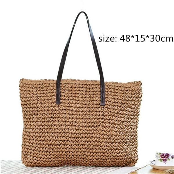Bolsa de Palha Redonda Feita à Mão. - Lindas & Cia Shop