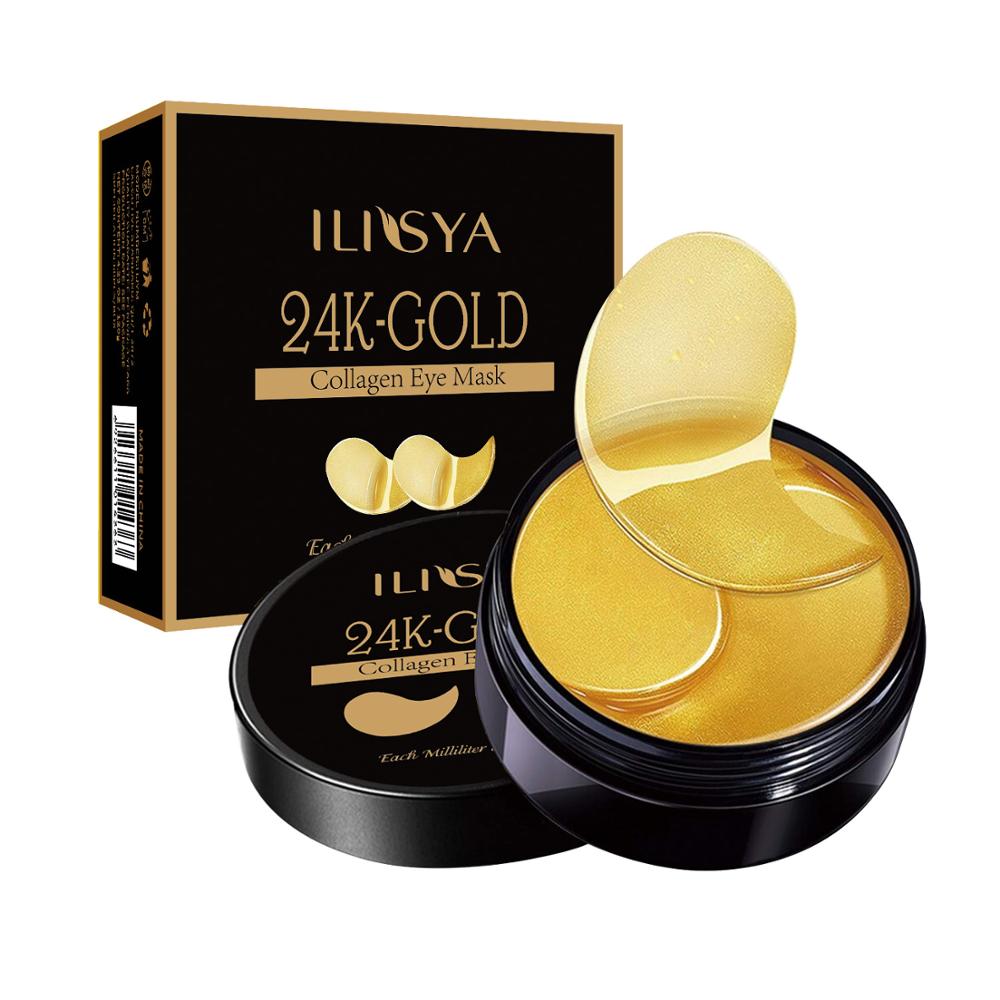 Ilisya 60pcs-Gold Collagen Eye Mask Seaweed Green Algae Eye Patches for Dark Circle Hydrating Eye Pad Anti-Wrinkles Nourishing - Lindas & Cia Shop