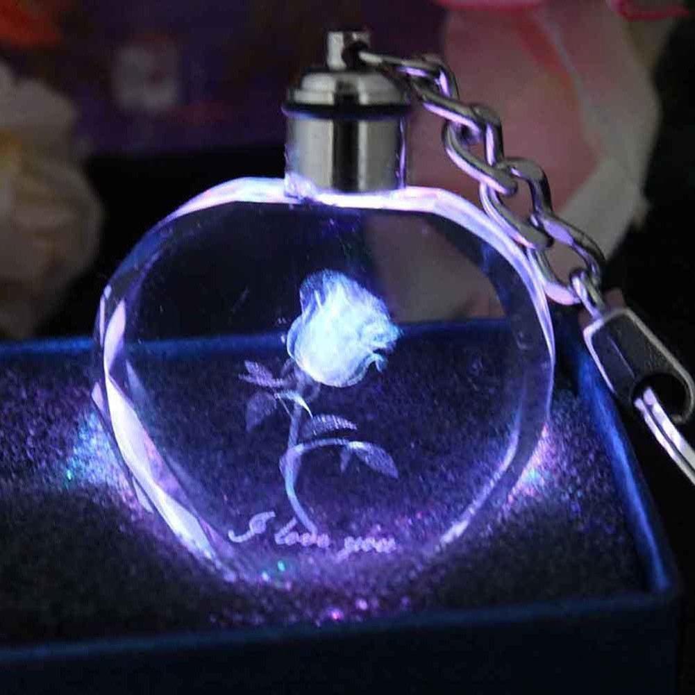 Chaveiro Led com Formato de Rosa. - Lindas & Cia Shop