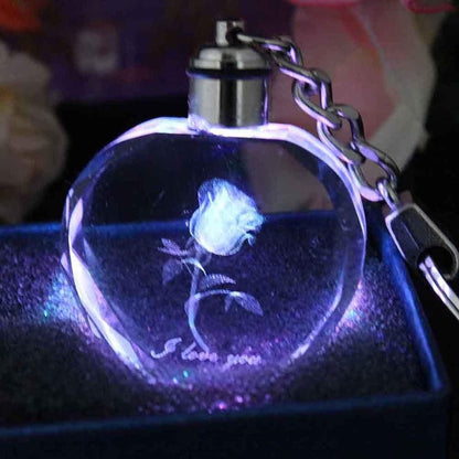 Chaveiro Led com Formato de Rosa. - Lindas & Cia Shop
