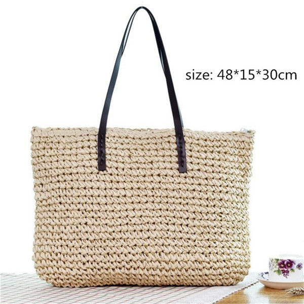 Bolsa de Palha Redonda Feita à Mão. - Lindas & Cia Shop