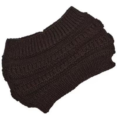 Gorro de Inverno Lã, com Abertura para  Rabo de Cavalo. - Lindas & Cia Shop