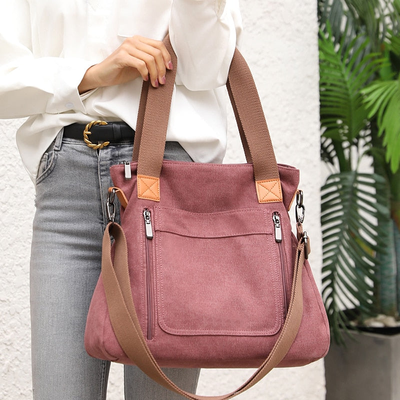 Bolsas Casual em Canva com Designer Moderno. - Lindas & Cia Shop