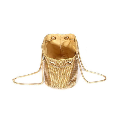 Bolsa Clutch de Luxo com Diamantes e Corrente. - Lindas & Cia Shop
