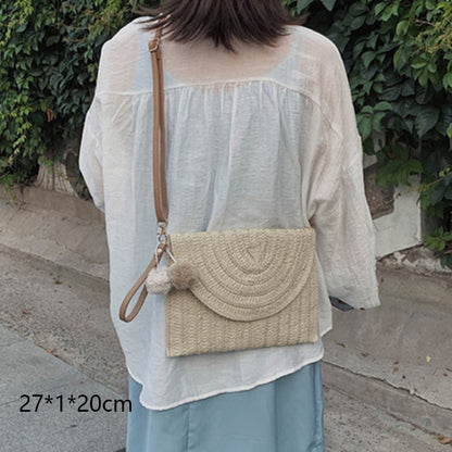 Bolsa de Palha Redonda Feita à Mão. - Lindas & Cia Shop