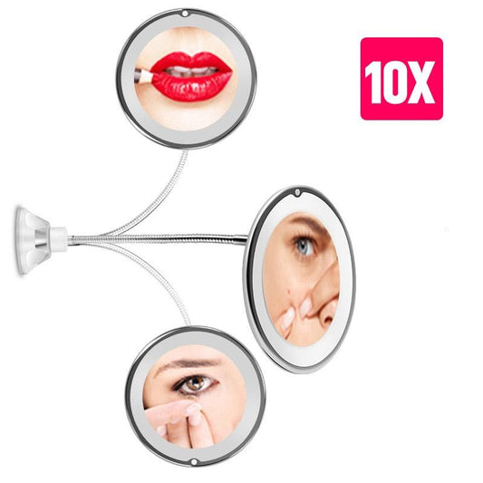 Espelho de Aumento com Luz Led Articulado. - Lindas & Cia Shop