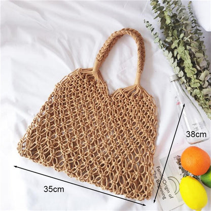 Bolsa de Palha Redonda Feita à Mão. - Lindas & Cia Shop