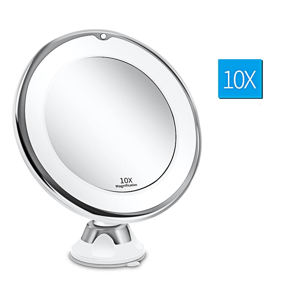 Espelho de Aumento com Luz Led Articulado. - Lindas & Cia Shop