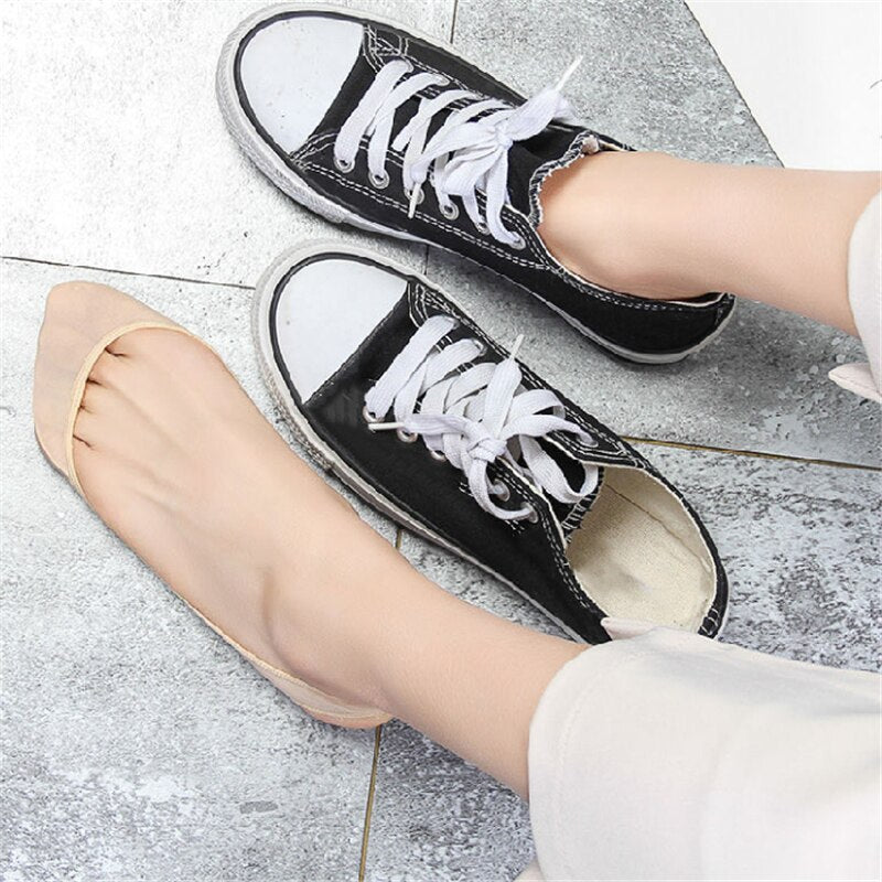 3 Pairs Invisible Boat Socks Women Summer Silicone Non-Slip Socks for High Heels Shoes Ice Silk Thin Half-Palm Suspender The New - Lindas & Cia Shop
