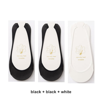 3 Pairs Invisible Boat Socks Women Summer Silicone Non-Slip Socks for High Heels Shoes Ice Silk Thin Half-Palm Suspender The New - Lindas & Cia Shop