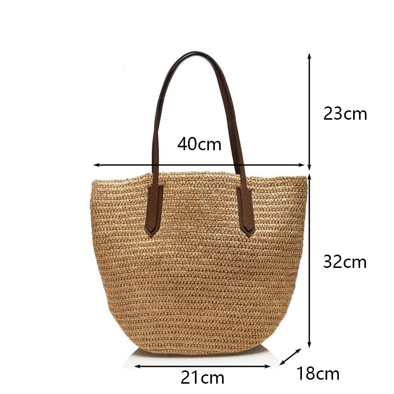 Bolsa de Palha Redonda Feita à Mão. - Lindas & Cia Shop