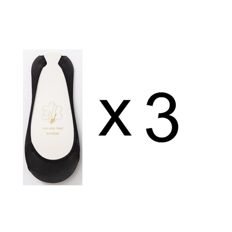 3 Pairs Invisible Boat Socks Women Summer Silicone Non-Slip Socks for High Heels Shoes Ice Silk Thin Half-Palm Suspender The New - Lindas & Cia Shop