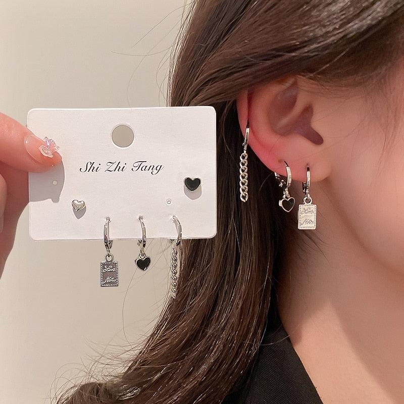Conjunto de Brincos Assimétricos. - Lindas & Cia Shop