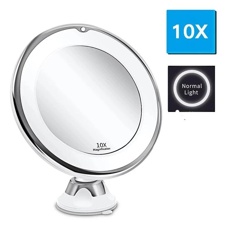 Espelho de Aumento com Luz Led Articulado. - Lindas & Cia Shop