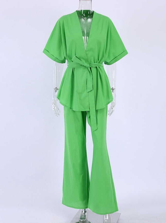 Conjunto de Blusa e Calça Larga. - Lindas & Cia Shop
