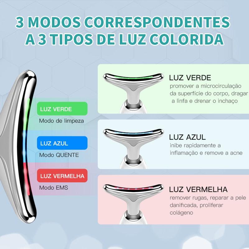 Aparelho para Rosto com Terapia de Fótons Led. - Lindas & Cia Shop