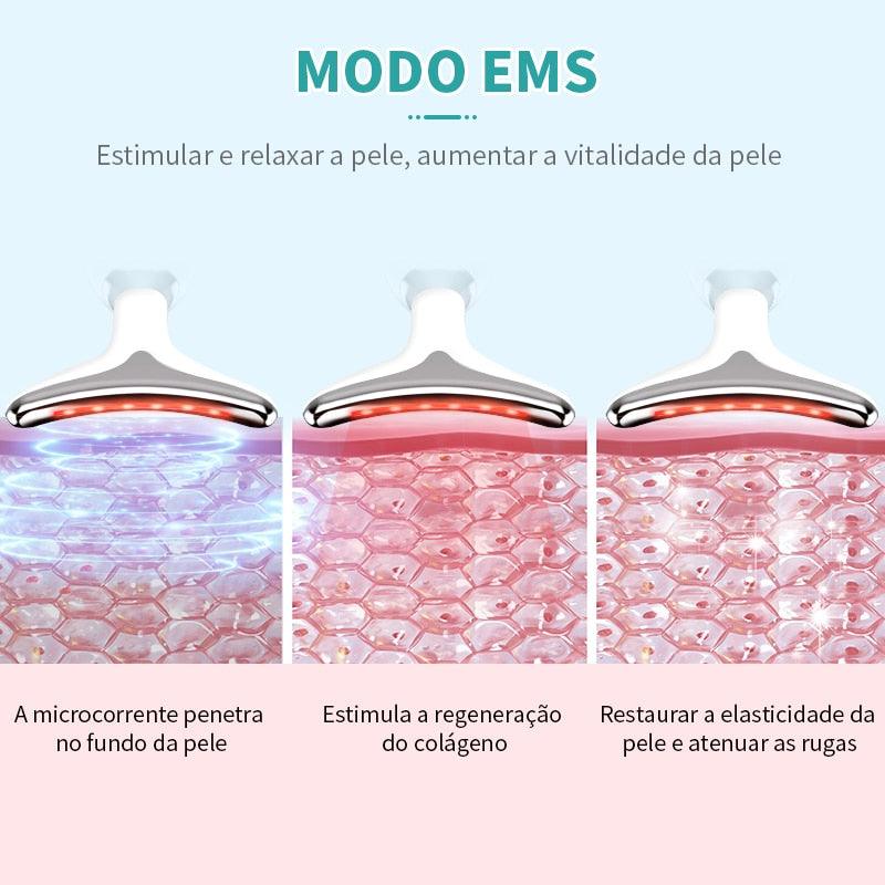 Aparelho para Rosto com Terapia de Fótons Led. - Lindas & Cia Shop