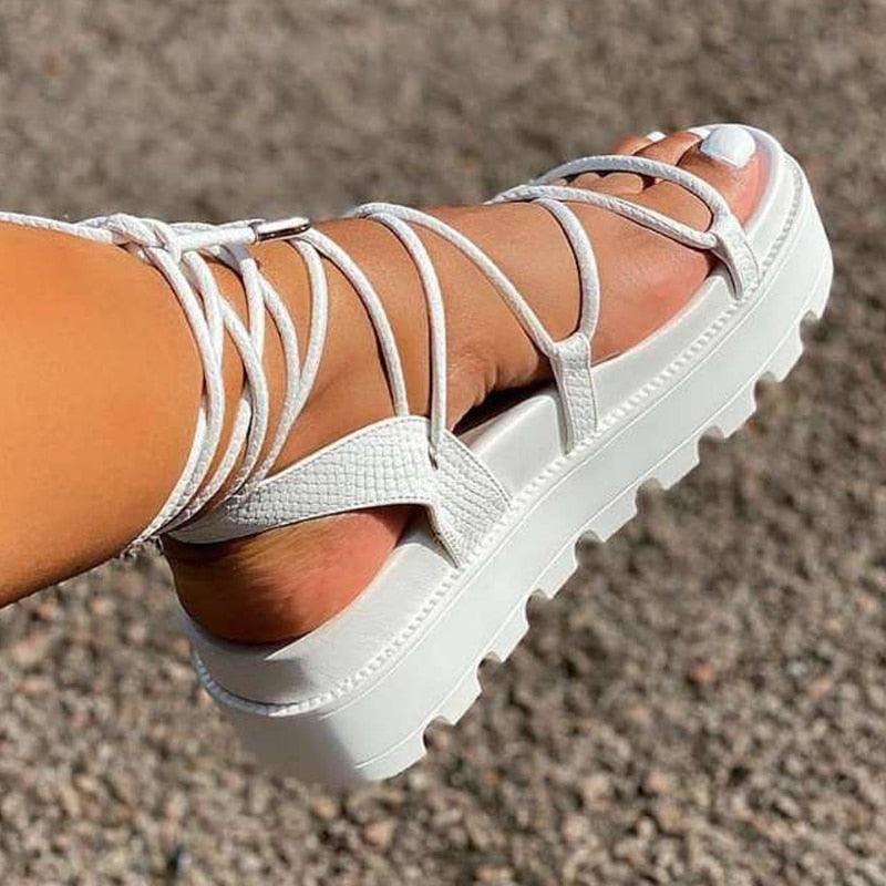 Sandália Gladiador  com Plataforma. - Lindas & Cia Shop