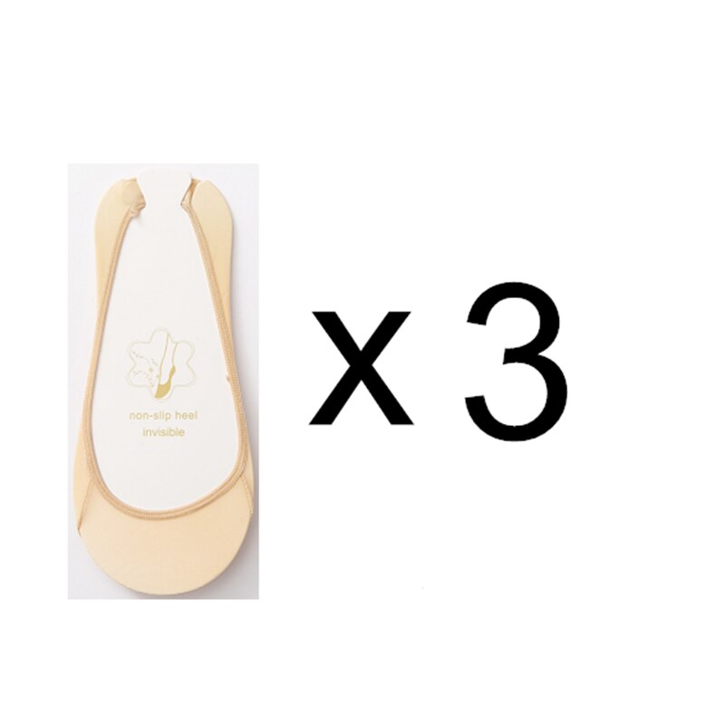 3 Pairs Invisible Boat Socks Women Summer Silicone Non-Slip Socks for High Heels Shoes Ice Silk Thin Half-Palm Suspender The New - Lindas & Cia Shop