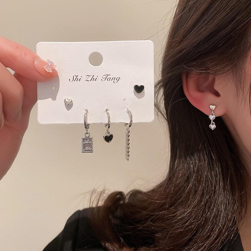 Conjunto de Brincos Assimétricos. - Lindas & Cia Shop