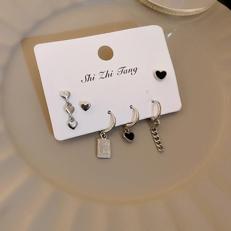 Conjunto de Brincos Assimétricos. - Lindas & Cia Shop