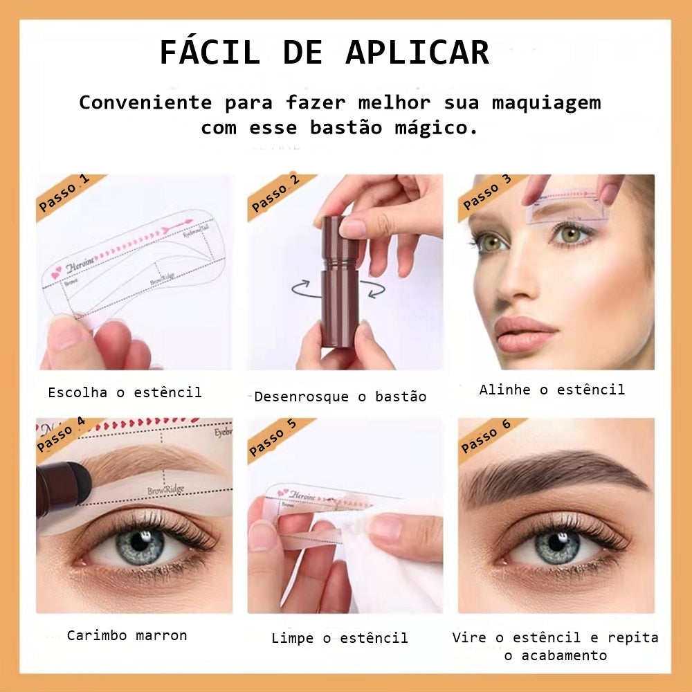 Kit de Carimbo para Modelagem de Sobrancelha. - Lindas & Cia Shop