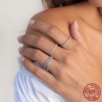Aliança em Prata  com Banho de Platina - Lindas & Cia Shop