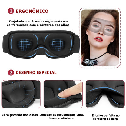 Máscara de dormir 3D para sono e ronco, - Lindas & Cia Shop