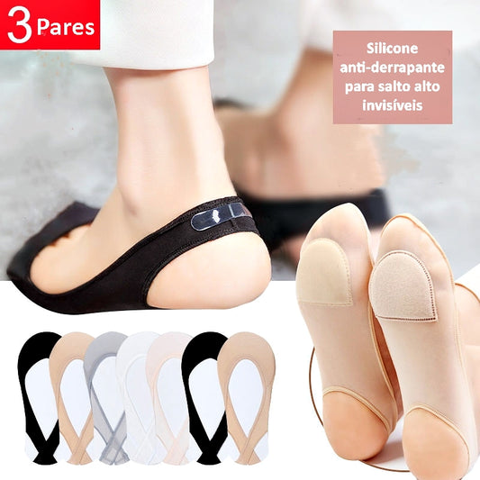 Meias Femininas para Sapatos Invisíveis de Silicone - Lindas & Cia Shop