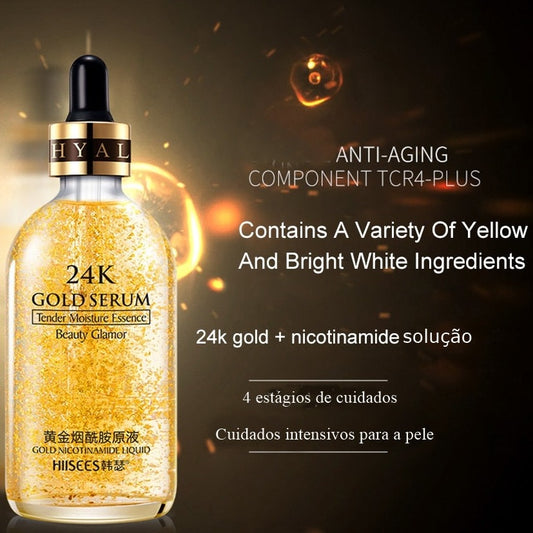 Sérum Facial de Ouro 24K Ácido Hialurônico - Lindas & Cia Shop